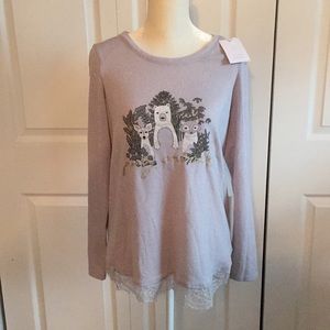 NWT Lauren Conrad “party animal” Sweater Size M